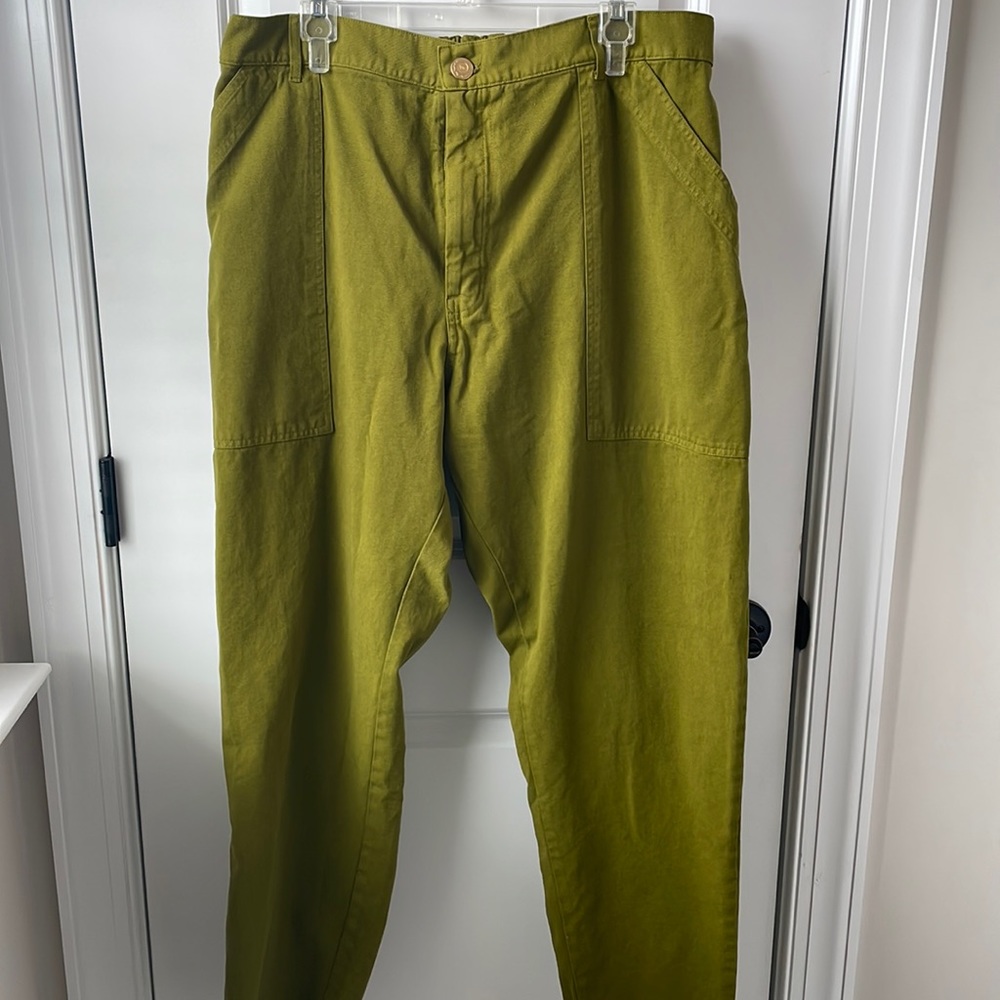 BIG BUD PRESS PENCIL PANTS SIZE 2X OLIVE GREEN LIKE NEW OLD SIZING